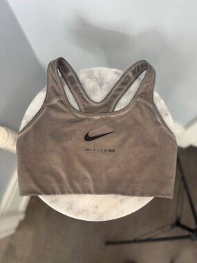 Nike Brown Racerback Logo Sports Bra